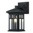 thumbnail image 2 of Westinghouse Lighting  Burnham One Light Outdoor Wall Fixture, Textured Black Finish, Clear Seeded Glass - 1-Light, 2 of 5