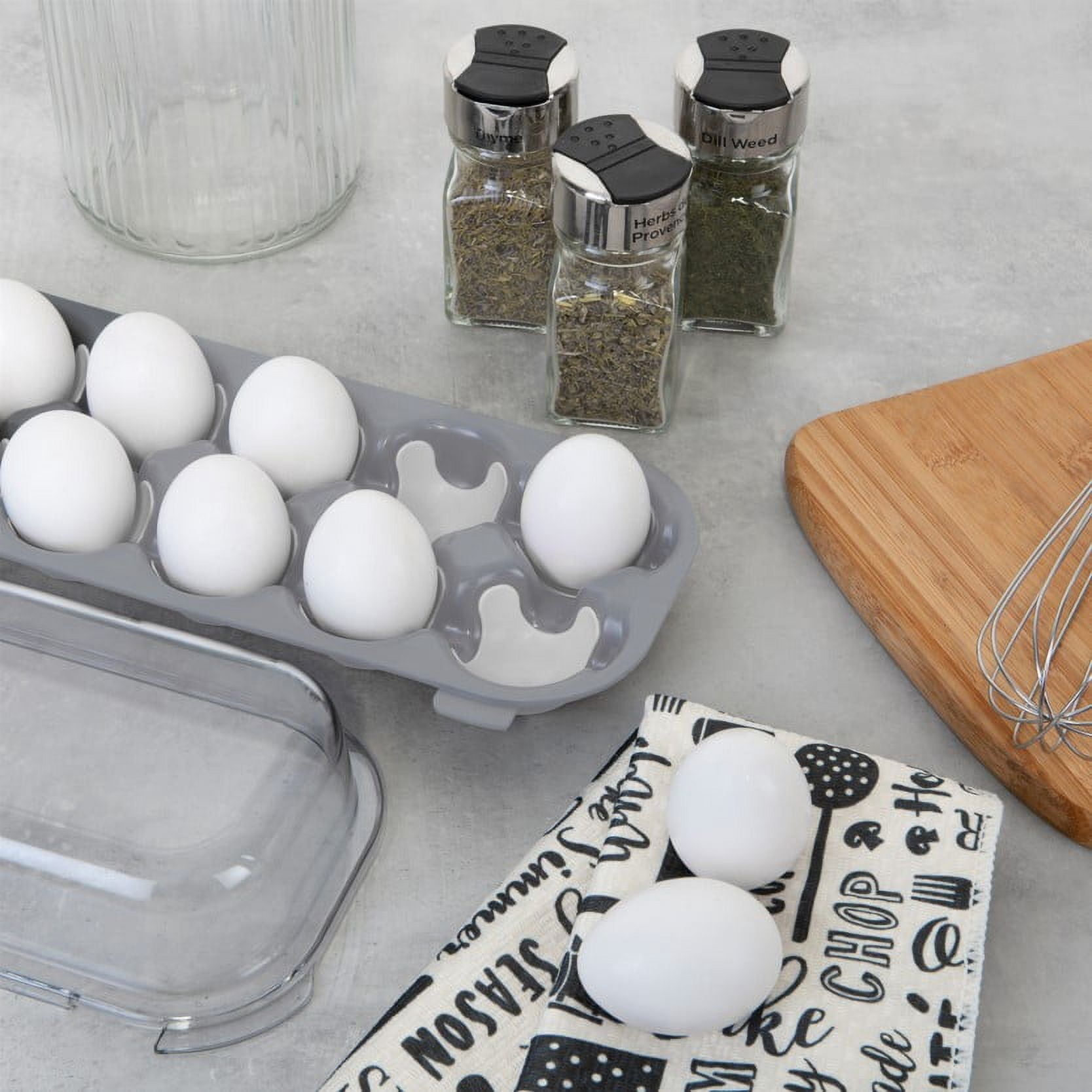 Kitchen Details 2 Pack Plastic 12 Egg Holder Container