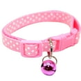 thumbnail image 2 of Yesbay 1Pcs Dog Puppy Cat Kitten Buckle Cute Dot Print Bell Adjustable Pet Collar, 2 of 8