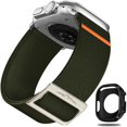 thumbnail image 1 of wonima11 Nylon Bands with Case Compatible Apple Watch Ultra/Ultra 2 Band 49mm 45mm 44mm 42mm,Adjustable Sport Stretch Solo Loop Strap with Durable TPU Case for iWtch Ultra/2 9/8/7/6/5/4/3/2/1 Men, 1 of 1
