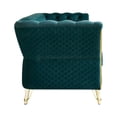 thumbnail image 6 of Chesterfield Button Tufted Sofa, Velvet Upholstered Couch with Removable Cushions and Metal Legs for Living Room Office Apartment, 6 of 12