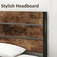 thumbnail image 6 of Fluest Full Size Bed Frame with Headboard and Footboard,Metal Support,No Box Spring Needed, Rustic Brown, 6 of 7
