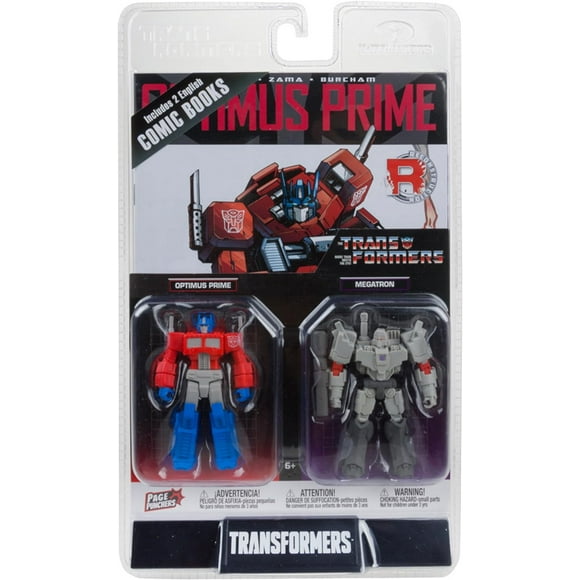 Transformers Comic 3.75 Inch Action Figure Page Punchers 2-Pack - Optimus Prime and Megatron
