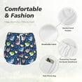 thumbnail image 6 of Fotbe Colorful Cartoon Shark Womens High Waist Running Shorts Athletic Workout Quick Dry Shorts for Women with Pockets Gym Yoga Summer Shorts-Large, 6 of 9