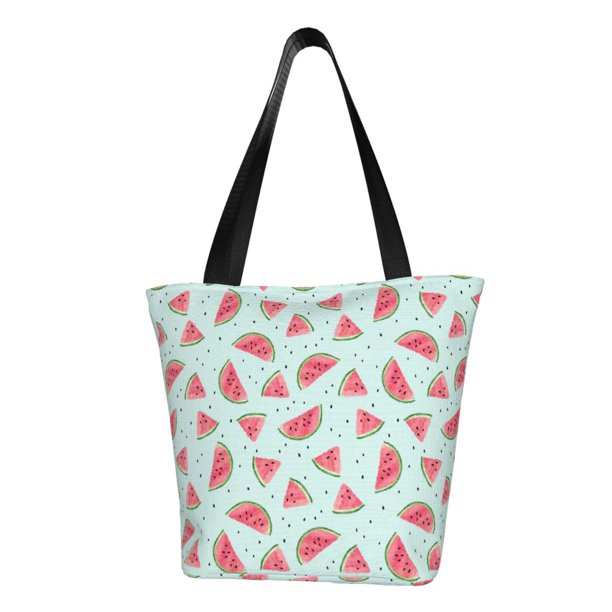 Fotbe Watermelon Bolsa de Playa con Estampado, Bolsa de Hombro, Bolsa de Mano Espaciosa, Bolsa de Viaje Ligera, Bolsa de Compras Versátil