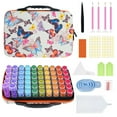 thumbnail image 3 of Art Storage Box 60/30 Slots Beads Storage Box Shockproof  Storage Case Portable Lightweight  Art Storage Containers with  Art Accessories and Tools Kit for DIY Art Craft, 3 of 11