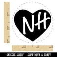 thumbnail image 2 of NH New Hampshire State in Heart Self-Inking Rubber Stamp Ink Stamper - Red Ink - Small 3/4 Inch, 2 of 7