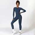 thumbnail image 2 of Feekit Women's 2-Piece Workout Set, Long Sleeve Backless Top & High Waist Athletic Pants, Quick-Dry Running & Yoga Tracksuit, 2 of 7