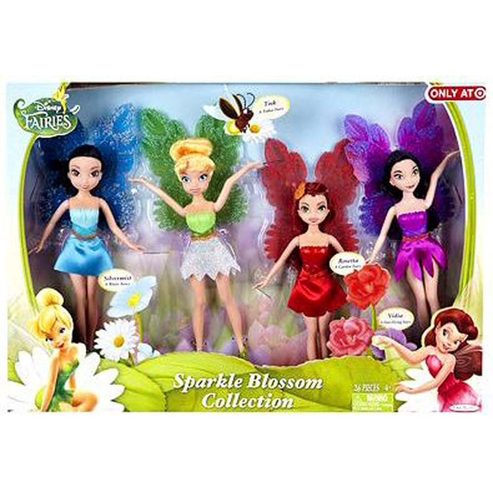 Disney Fairies Sparkle Blossom Collection Doll 4Pack