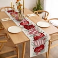 thumbnail image 3 of Love Heart Valentines Table Runner - 60 Inch Long Rustic Eucalyptus Botanical Red Pink Cotton and Linen Blended Dress Scarves Farmhouse Table Runner for Kitchen Dining, Coffee Table, 13" x 60", 3 of 8