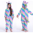 thumbnail image 3 of Pijamas siameses de animales de león, zorro y pegaso, de franela de invierno con dibujos animados para hombres y mujeres, pijamas para padres e hijos, 3 of 6