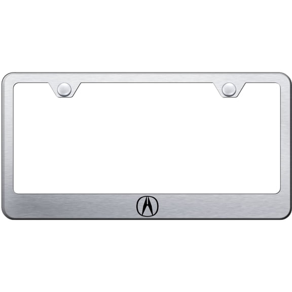 Acura Laser Etched Logo Stainless Steel License Plate Frame (Brushed Chrome)