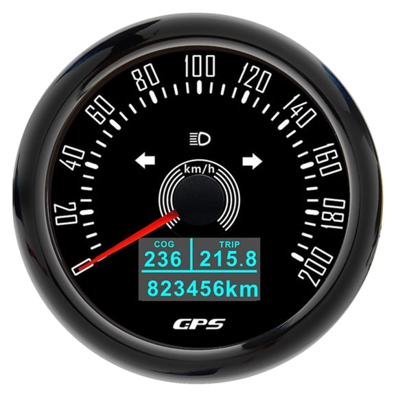 200 Km/h GPS meter 3 In 1 Multifunction Gau With COG TRIP Total Milea And 7 Colors Backlit