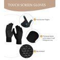 thumbnail image 4 of Conjunto de gorro de invierno y guantes táctiles LCZTN negros, 4 of 8