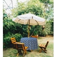 thumbnail image 2 of Vargottam Nappe Ronde Intérieure/extérieure 58 Pouces avec Trou pour Parasol et Fermeture Éclair, Nappe Imperméable, Nappes pour Table de Jardin - Bleu Royal, 2 of 7