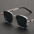thumbnail image 1 of Gafas de marco de Metal cuadrado Steampunk con patillas de primavera para hombres y mujeres, fiesta, vacaciones, viajes, conducción, pesca, Retro, fresco, 1pc, 1 of 5