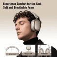 thumbnail image 3 of Wireless Bluetooth Headphones 5.1,40 Hrs Playtime Wireless Over-Ear Headphones,4 Mics ENC Noise Cancelling for Clear Calls, Lightweight Headset with Deep Bass Comfort fit for Travel Work, 3 of 8
