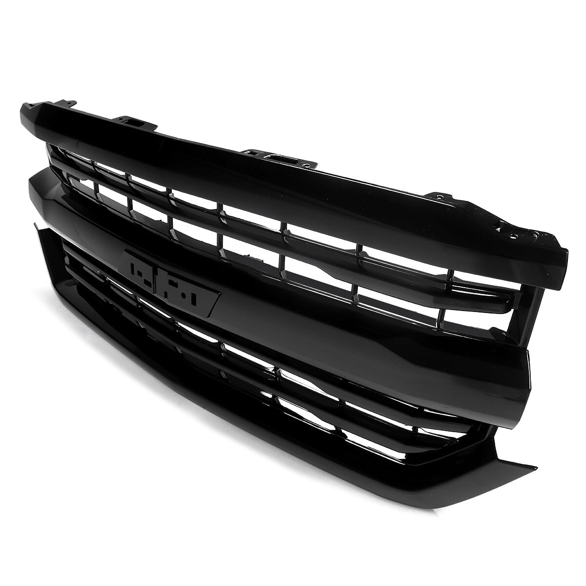 For 2016-2018 Chevrolet Silverado 1500 High Country Style Front Upper Grille Grill Gloss Black