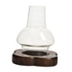 thumbnail image 3 of Candelabro de mesa,Candelabro con cubierta de vidrio transparente y base de madera,Centros de mesa con portavelas de cristal,Pantalla de lámpara de aceite Decoración de mesa, 3 of 9