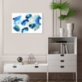 thumbnail image 2 of Wynwood Studio Abstract Modern Canvas Art - Blue Irregular Stains, Wall Art for Living Room, Bedroom, and Bathroom, 24 in x 16, Blue and White Home Decor, 2 of 5