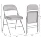 thumbnail image 3 of 2-pack beige folding sillas con padded cushion y back - foldable para outside, metal frame can hold up to 350 lbs, suitable para home, oficina, indoor y outdoor events, 3 of 8