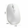 thumbnail image 3 of SHENGXINY Wireless Mouse Clearance Wireless Mouse Office Computer Reable Dual Modes Mute Button Design Low Power Stable A Wide Range of Devices White, 3 of 7