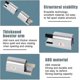 thumbnail image 3 of Toilet Seat Hinges Replacement, Soft Close Toilet Fittings Fixing Kit with Installation Accessories for Most Toilet Lids(Silver) g20242307609, 3 of 5