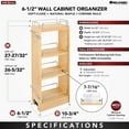 thumbnail image 2 of Rev-A-Shelf Wooden Wall Cabinet Pull Out Organizer for Kitchen w/Soft-Close, 2 of 9