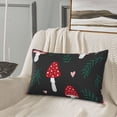 thumbnail image 5 of Sikiie Amanita Mushroom Print Plush Pillow Cover, Wrinkle-proof and Stain-resistant Pillow Protector without Pillow Core, Home Decoration-20"x30", 5 of 6