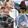 thumbnail image 5 of Juego de utensilios de viaje, utensilios portátiles con estuche, juego de palillos, tenedor, cuchara, utensilios de bolsillo para picnic, camping y viajes, 5 of 5