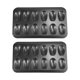 thumbnail image 1 of 2 Packs Non-stick Madeleine Pot, Baking Mold 12 With Cake Baking Tray Chocolate Non-stick Baking Tray, Used For Oven Baking Black S202412277293, 1 of 5