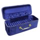 thumbnail image 3 of Caja organizadora de joyas, bandeja para exhibir pulseras y relojes, portátil y con tapa. Azul oscuro, 3 of 9