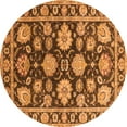 thumbnail image 1 of Ahgly Company Indoor Round Oriental Orange Traditional Area Rugs, 6' Round, 1 of 4