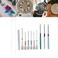 thumbnail image 1 of serony 12 Pieces DIY Punch Stitching Punch Needle Weaving Needle Embroidery Embroidery Pen Punch Needle Kit for Making Rug Adults Knitting B, 1 of 9