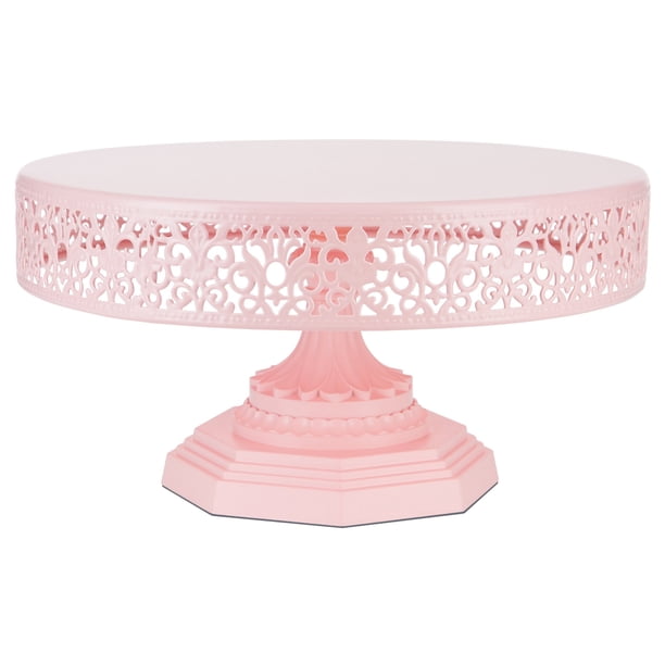 Amalfi Décor 12 Inch Round Metal Wedding Cake Stand (Pink ...