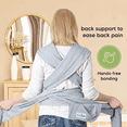 thumbnail image 5 of Flying Ideas Baby Wrap Carrier Breathable Baby Sling ,Hands Free Baby Carrier for Infant Newborn Gray, 5 of 13