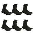 thumbnail image 2 of Fruit of the Loom Men's All Day Comfort Mid Ankle Socks, Black, Sizes 6-12 (6-Pack), 2 of 4