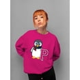 thumbnail image 2 of Penguin Varsity P - Cozy Mascot Emoji Graphic Women's Sweatshirt, 2 of 4