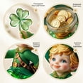 thumbnail image 5 of St Patricks Day 2D Leprechaun Figurines Decorations Irish Shamrock St. Patricks Leprechaun Statue Clover Acrylic Resin Figurine Gifts for Spring Home Indoor Table Desk Shelf Holiday Decor 7.48x7.87in, 5 of 8