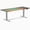 Natural Walnut Emerald River / Gray, variant on Desky Dual Resin Hardwood Sit Stand Desk - White Ash Emerald River / 80 X 30 Inches / White