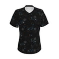 thumbnail image 2 of Uemuo Game Time Printed Women's Classic V-Neck T-Shirt - Soft, Breathable, Moisture-Wicking, Perfect for Casual, Office, Travel, and Everyday Wear-Large, 2 of 5