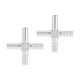 thumbnail image 1 of Accesorios de espiga para manguera de acero inoxidable 304 Unique Bargains 15/32" Conector de tubería cruzado de 4 vías para aire, agua, aceite, gas, combustible, 2 piezas tono plateado, 1 of 1