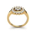 thumbnail image 3 of Natural 0.5carat Round Cut Diamond Prong Fancy Ladies Bridal Engagement Ring Wedding Solid 14K Gold GH SI2, 3 of 3