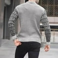 thumbnail image 4 of IROINNID Men's Sweater Round Neck Long Sleeve Jumper Mid-Length Contrast Color Warm Pullover Autumn And Winter Sweater Color block Sweater Tops Blouse, 4 of 6