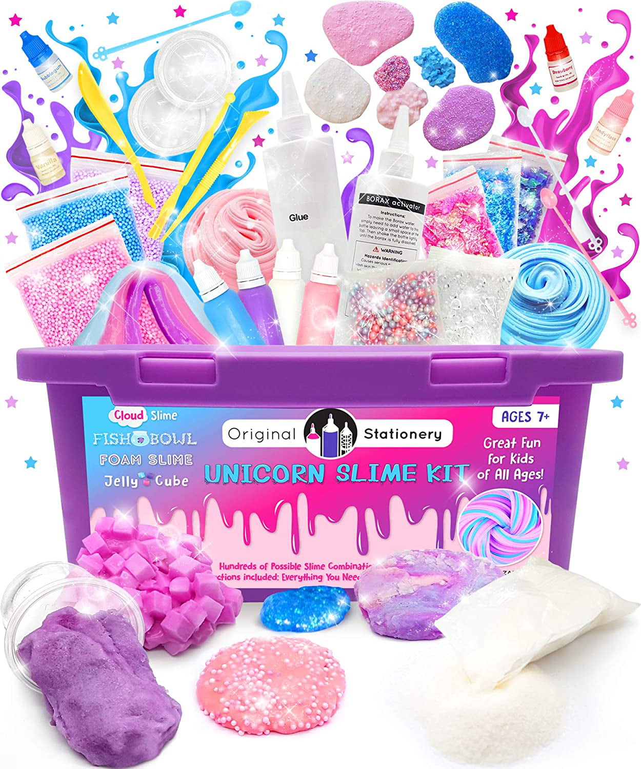 Unicorn Slime Rainbow Beads Crunchy UK Seller Free Activator Buy 2 get 1 Free