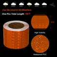 thumbnail image 3 of Uxcell 2Pcs Reflective Tape 2"x16 Ft Waterproof Reflective Tape Orange, 3 of 7