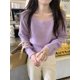 thumbnail image 4 of 2024 Vintage Harajuku Lantern Long Sleeve Women Sweater Casual Korean Autumn Winter Knitwear Soft Warm Tops Chic Femme Sweater, 4 of 5