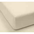 thumbnail image 2 of 1200 Thread Count 100% Cotton Solid Sheet Set (Queen, Ivory), 2 of 4