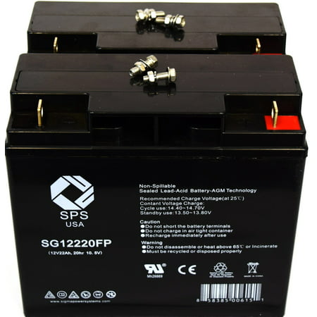 SPS Brand 12V 22Ah Replacement Battery for Stanley 500 Amp Jump Starter (2 Pack)
