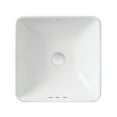 thumbnail image 6 of KRAUS Elavo™ Series Square Ceramic Semi-Recessed Bathroom Sink in White with Overflow and Pop-Up Drain in Chrome, 6 of 14